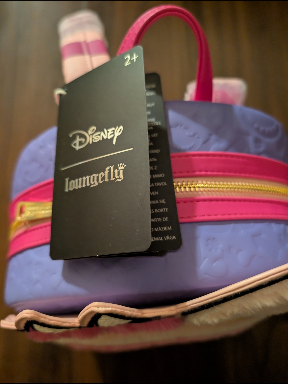 Loungefly Pink & Purple Cheshire Cat Plush Mini Backpack - Picture 4 of 6